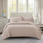 Nova Home Sonic Pre Washed Summer Bed Spread Set - King & Super King - 4 Pcs - Taupe - Nova Home