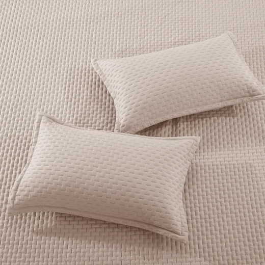 Nova Home Sonic Pre Washed Summer Bed Spread Set - King & Super King - 4 Pcs - Taupe - Nova Home - Image 4