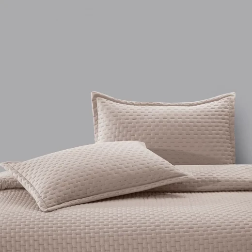 Nova Home Sonic Pre Washed Summer Bed Spread Set - King & Super King - 4 Pcs - Taupe - Nova Home - Image 2