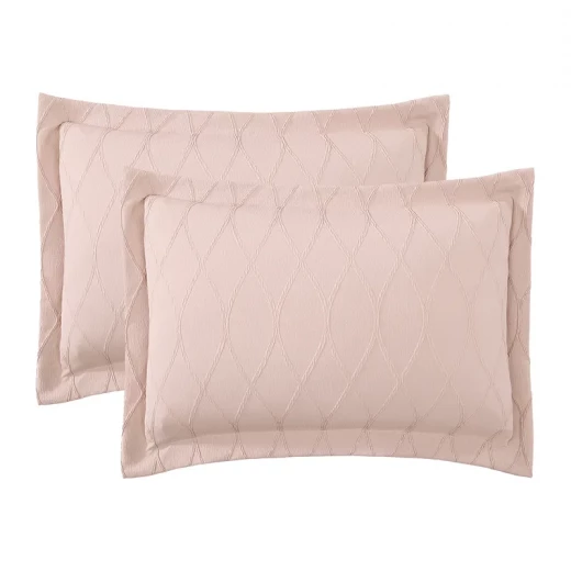 Nova Home Matrix Crinkled Summer Comforter Set - King & Super King - 8 Pcs - Pink - Nova Home - Image 7