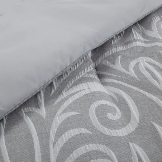 Nova Home Clark Jacquard Comforter Set - King & Super King - 7 Pcs - Grey - Nova Home - Image 4