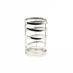 ويفا Spiral شمعدان زجاجي - وسط - نيكل - ويفا