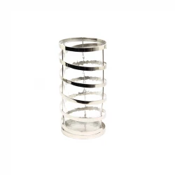 ويفا Spiral شمعدان زجاجي - كبير - نيكل
