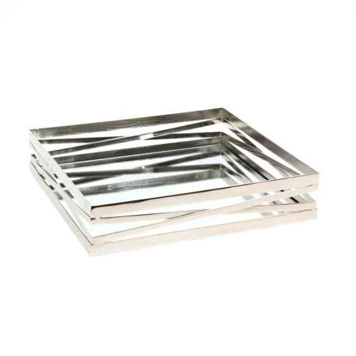 Weva Facet Decorative Tray - Standard - Nickel - Weva - Image 2
