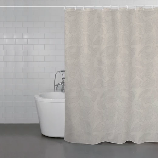 Weva Banana Leaves Water Proof Shower Curtain - 180x200 Cm - Light Purple Weva Banana Leaves Water Proof Shower Curtain - 180x200 Cm - Light Purple