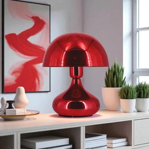 ويفا "Mushroom" تيبل لامب - 25 سم - أحمر - ويفا - Image 3