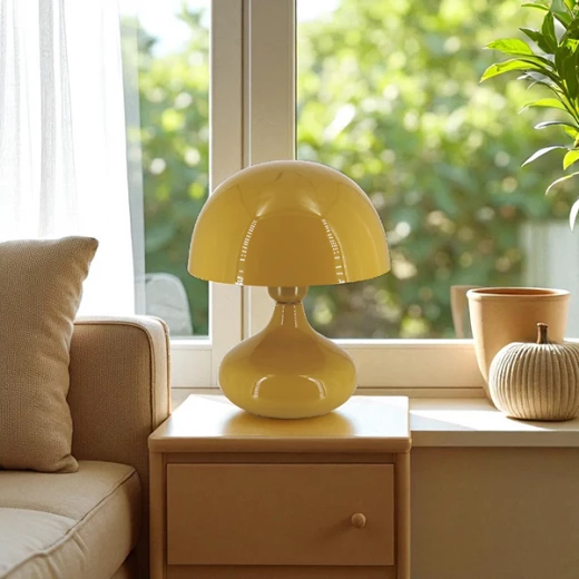 ويفا "Mushroom" تيبل لامب - 25 سم - أصفر - ويفا - Image 3
