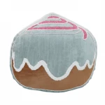Nova Home Glaze Embroidered Filled Cushion – Multicolor - Cupcake - Nova Home