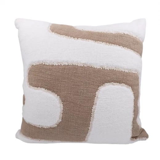 Nova Home Meander Embroidered Cushion Cover – Beige – 50x50 cm Nova Home Meander Embroidered Cushion Cover – Beige – 50x50 cm