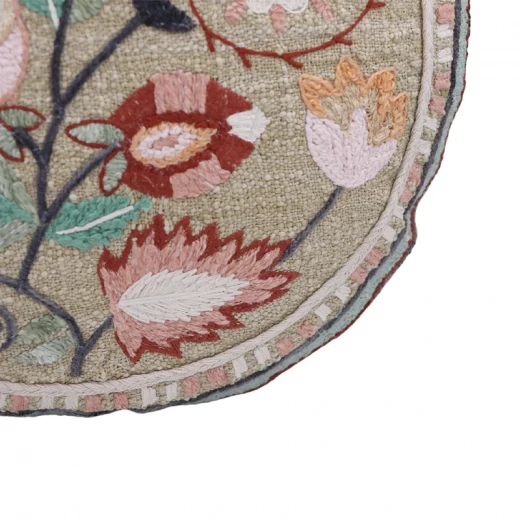 Nova Home Rosette Embroidered Filled Cushion – 40x40 cm – Multicolor - Flowers - Nova Home - Image 2