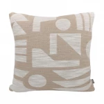 Nova Home Forma Embroidered Jacquard Cushion Cover – 45x45 cm – Taupe - Nova Home