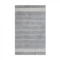 Nova Home Eres Cotton Bath Rug - 60x100 Cm - Light Grey