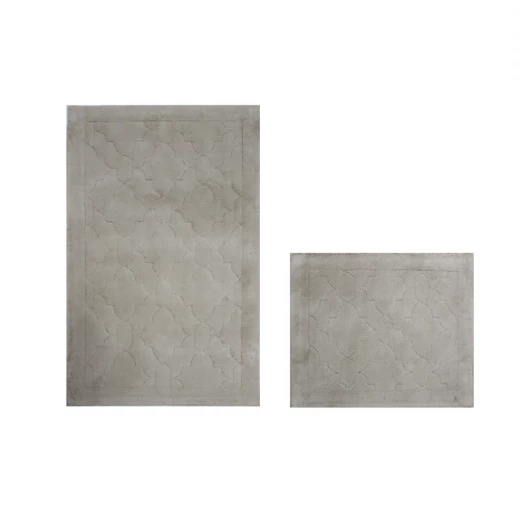 Nova Home Albana Cotton Bath Rug Set - 2Pcs - Beige Nova Home Albana Cotton Bath Rug Set - 2Pcs - Beige