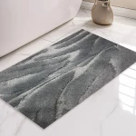 Nova Home Rubela Cotton Bath Rug -70x120 Cm - Dark Grey - Nova Home