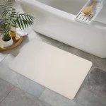 نوفا هوم "Cushira" أرضية حمام ميموري فوم مانعة للانزلاق - 50x80 سم - أبيض - نوفا هوم