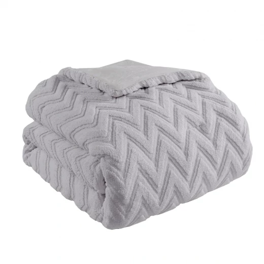 Nova Home Nita 3D Winter Jacquard Sherpa Comforter Set - King/Super King - Grey - Nova Home - Image 4