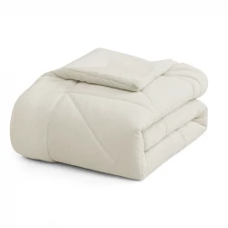 Nova Home Snug Winter Velvet Comforter Set with High Pile Backing - King/Super King - White