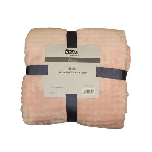 Nova Home Hush Winter Soft Bubble Flannel Blanket - Double - Pink Nova Home Hush Winter Soft Bubble Flannel Blanket - Double - Pink