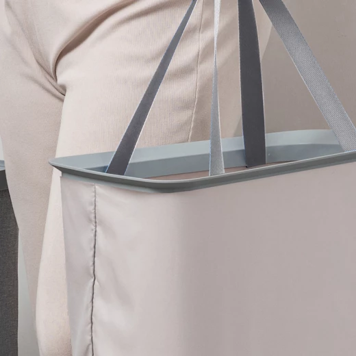Weva Clary Laundry Basket with Lid – 60L – Light Grey - Weva - Image 4
