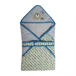 Nova Home Flower Paradise Baby Blanket - 100% Cotton - Blue - Nova Home
