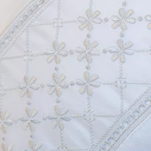 نوفا هوم Cotton Prime طقم وجه لحاف - قطن 100% ، 400 خيط لكل انش مربع - مجوز & مجوز كبير - 7 قطع - أبيض - نوفا هوم - Image 5