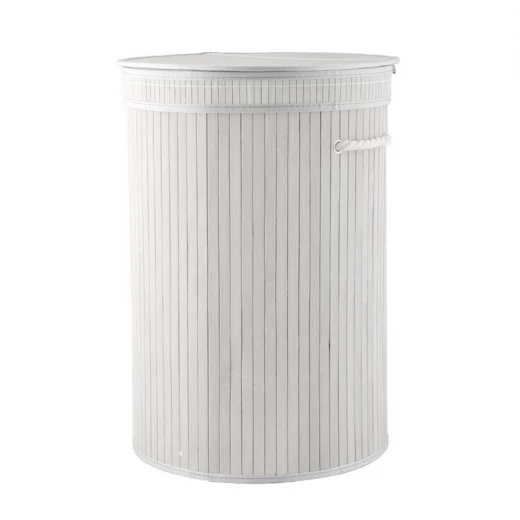 Weva Lorin Foldable Laundry Basket - Round - White Weva Lorin Foldable Laundry Basket - Round - White