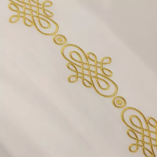 نوفا هوم RUBY طقم وجه لحاف - قطن 100% ، 400 خيط لكل انش مربع - مجوز & مجوز كبير - 7 قطع - أبيض و ذهبي - نوفا هوم - Image 5