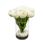 نوفا هوم "Sweet Tulip" مزهرية زهور - 23 سم - أبيض - نوفا هوم