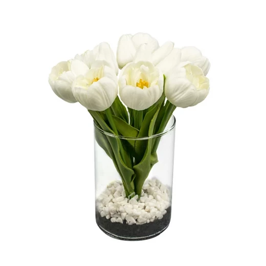 نوفا هوم "Sweet Tulip" مزهرية زهور - 23 سم - أبيض نوفا هوم "Sweet Tulip" مزهرية زهور - 23 سم - أبيض