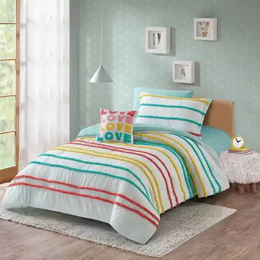 Nova Home "Haisley" Kid's Comforter Set - 7 Pcs - Queen - Pink - Nova Home - Image 8