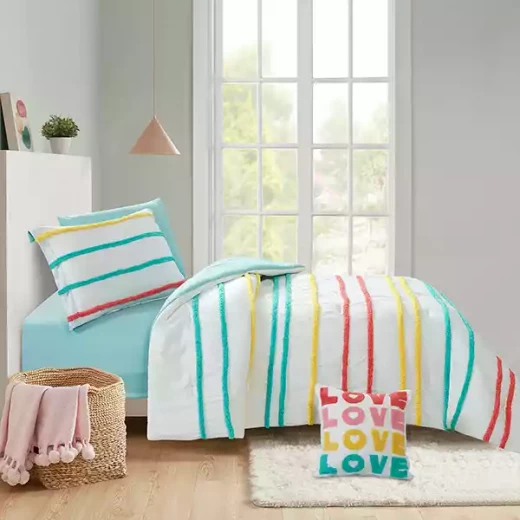 Nova Home "Haisley" Kid's Comforter Set - 7 Pcs - Queen - Pink - Nova Home - Image 7