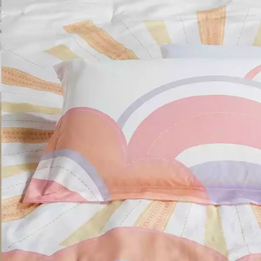 Nova Home "Dawn" Reversible Kid's Comforter Set - 7 Pcs - Queen - Pink - Nova Home - Image 5