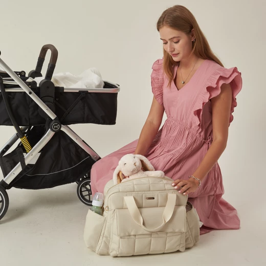 Pelicare Breath Tote Weekend Diaper Bag - Ivory - Pelicare - Image 3