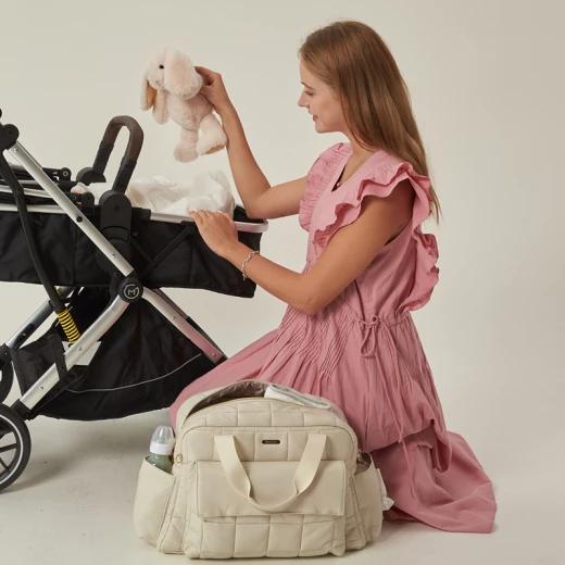 Pelicare Breath Tote Weekend Diaper Bag - Ivory - Pelicare - Image 2