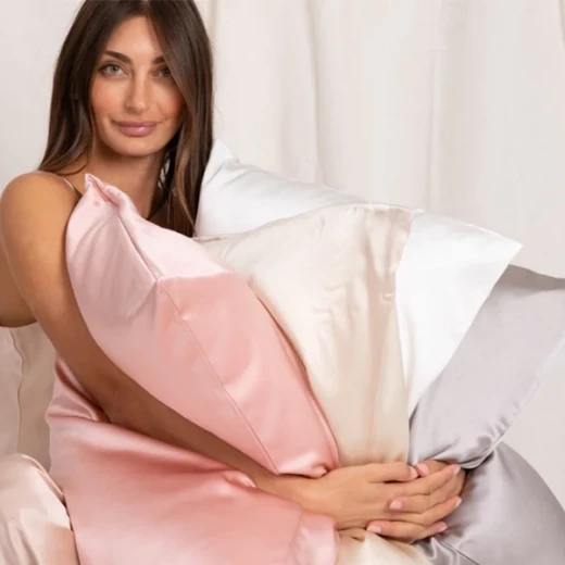 ليلي سيلك "Plain" غطاء وسادة - 100% حرير - 50x75 سم  - أسود - ليلي سيلك - Image 10
