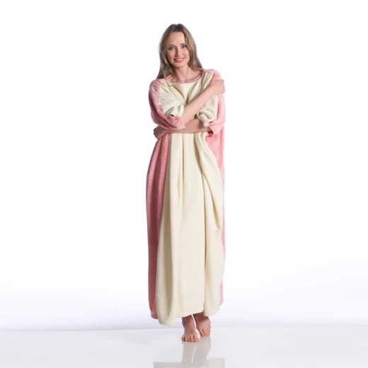 Kanguru Momonga Rose Wearable Blanket - 120 Cm - Rose & Ivory Kanguru Momonga Rose Wearable Blanket - 120 Cm - Rose & Ivory