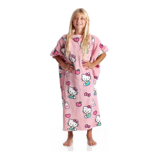 Kanguru Momonga Hello Kitty Kids' Wearable Blanket - 80x90 Cm - Pink - KANGURU - Image 6