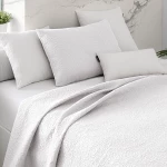 مينترول Bouti Summer Soft Plus طقم لحاف صيفي - مجوز & مجوز كبير - 3 قطع - أبيض - مانتيرول