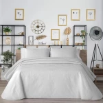 Manterol "Bouti Summer Soft" Mosaic Summer Bedspread Set  - King & Super King - 3 Pcs - Grey (004 12) - MANTEROL
