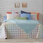 Manterol & Bouti Colors& Reversible Summer Bedspread Set  - King & Super King - 3 Pcs - Multicolor (400 15) - MANTEROL