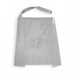 BabyJem Floral Nursing Cover (Grey) – Breathable Breastfeeding Apron with Adjustable Neck Strap and Multi-Purpose Pocket - BabyJem