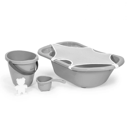 Babyjem Baby Bath Set - 5pcs - Soft Grey Babyjem Baby Bath Set - 5pcs - Soft Grey