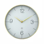 NeXtime Finesse Silent Wall Clock – Large, Gold Frame - Nextime