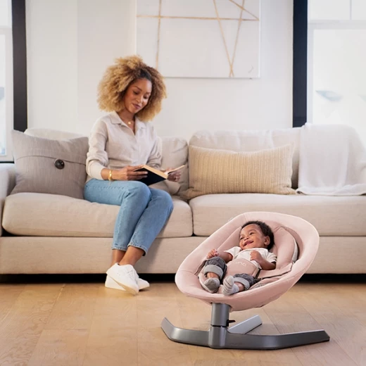 Nuna Leaf Grow Swing - Adjustable - Peach - Nuna - Image 9