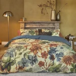 بيدنج هاوس Florian طقم وجه لحاف -  قطن ساتان 100% - 200 خيط لكل انش مربع - مجوز & مجوز كبير - 3 قطع - أخضر - بيدنج هاوس