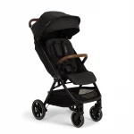Nuna Trvl LX Stroller (Caviar) – Compact Lightweight Stroller with One-Handed Steering, UPF 50+ Canopy & Carry Bag | Birth to 22.68 kg - Nuna