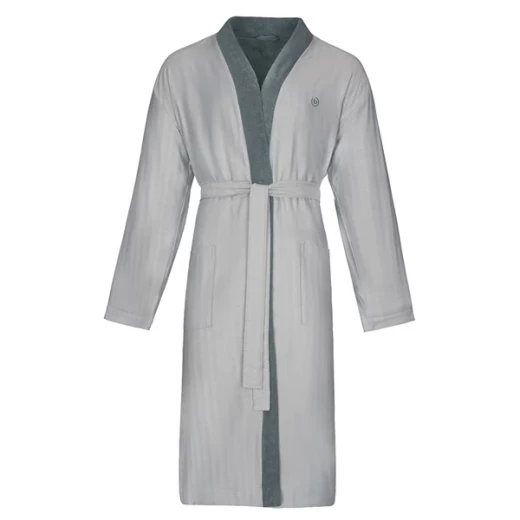 Bugatti Alessandro Men's Bathrobe - 100% Cotton - L - Grey Flannel - Bugatti - Image 2