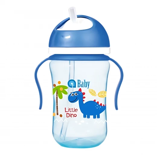 aBaby, Straw Training Cup with Handle, 300ml, Blue, 9 Months + - aBaby - Image 3