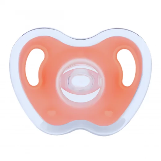 aBaby, Full Silicone Pacifier, Peach color, 0m+, 1 piece aBaby, Full Silicone Pacifier, Peach color, 0m+, 1 piece