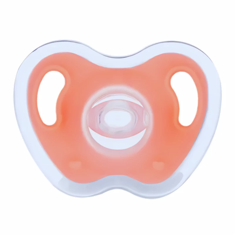 aBaby, Full Silicone Pacifier, Peach color, 0m+, 1 piece - aBaby